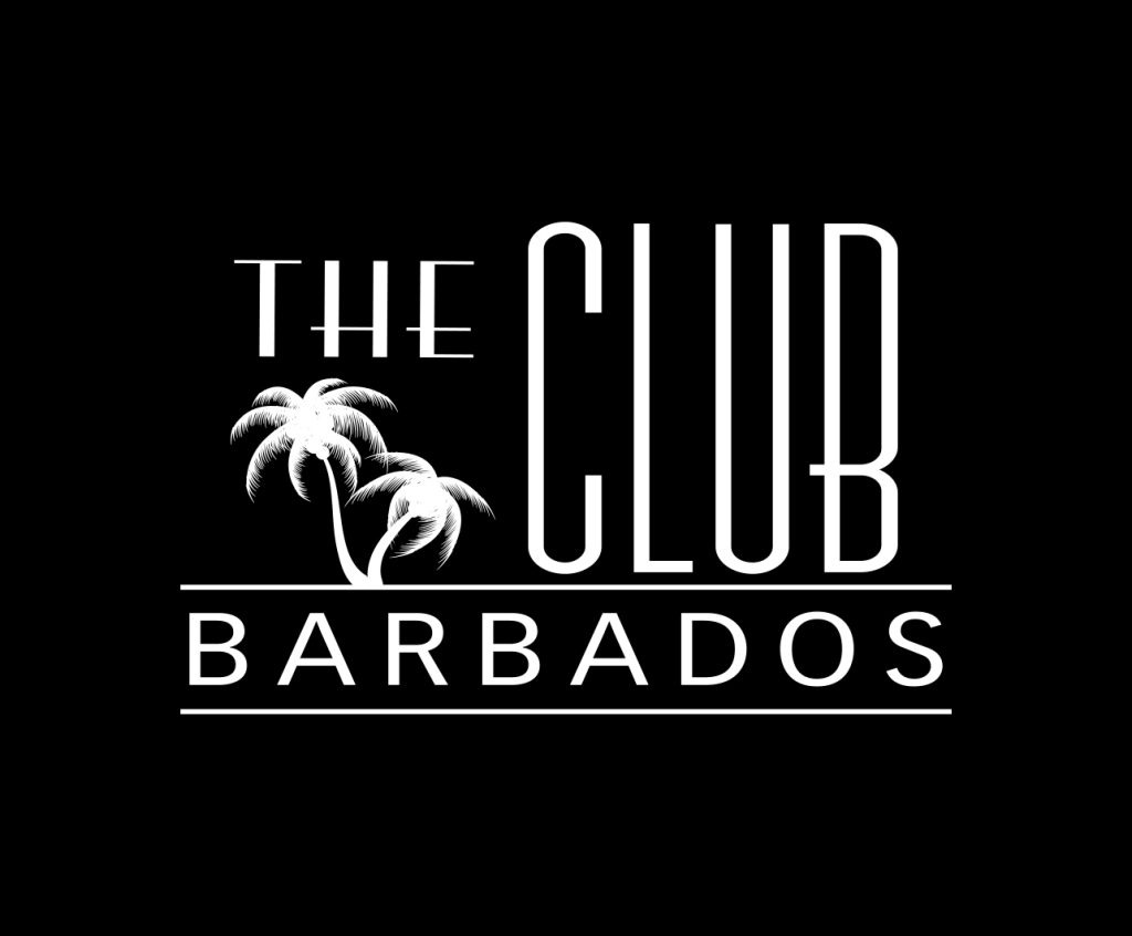 The Club Barbados logo white
