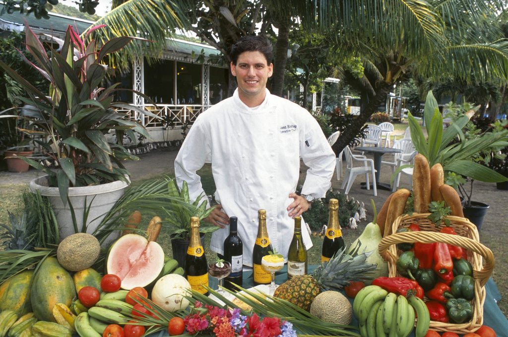 oualie-beach-resort-nevis-chef-with-fruit-buffet